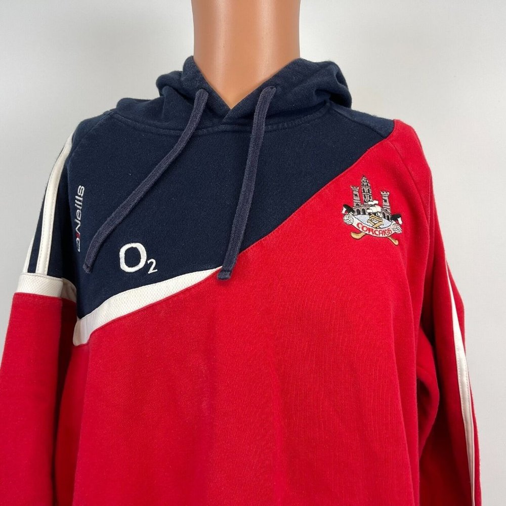 O Neills Cork County Football Team Embroidered Hoodie Sweatshirt Ireland Red 2XL